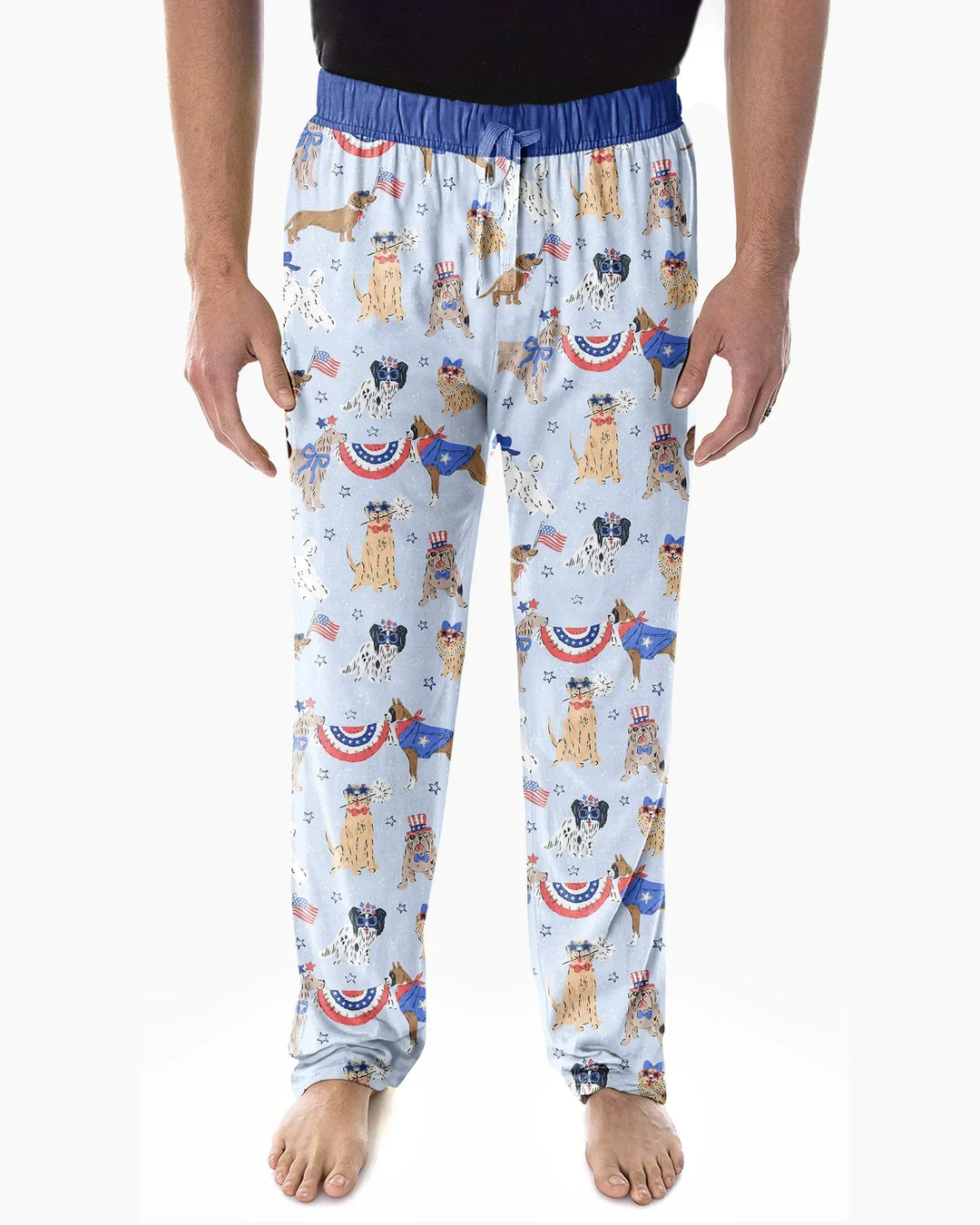 Patriotic Pups Family Matching Bamboo Men's Pajama Set