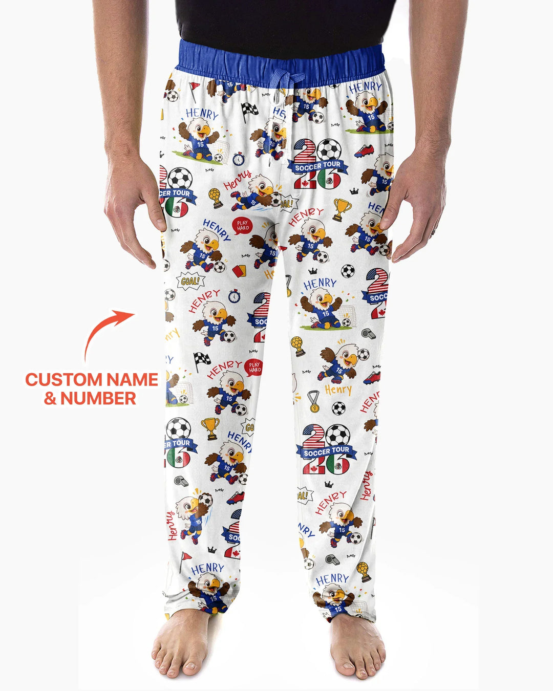 USA We Are Champions Soccer Tour 2026 Bamboo Men's Pajama Set