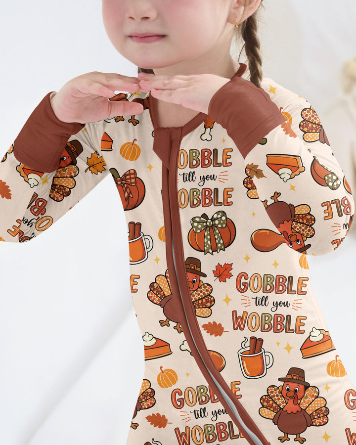 Gobble Gobble Till You Wobble Bamboo Convertible Zippy