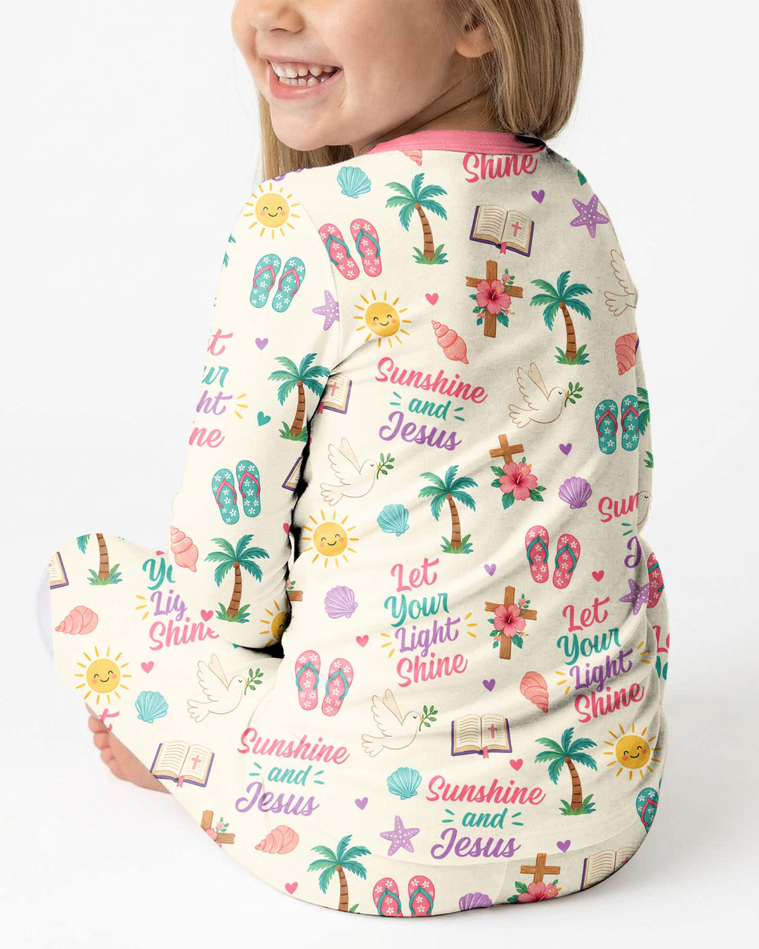 Sunshine and Jesus Summer VBS Bamboo Two Piece Long Sleeve Pajama Set