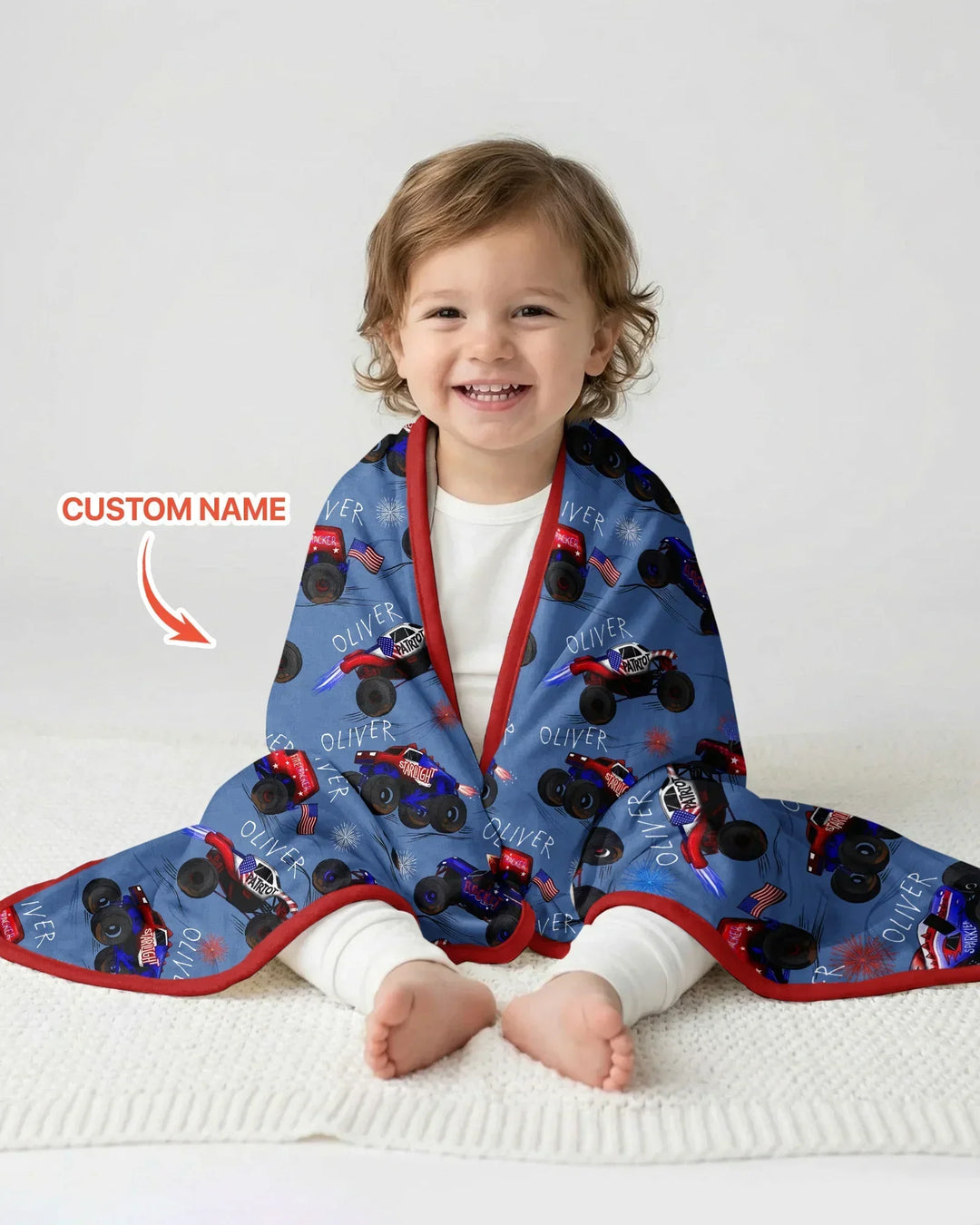 All American Thunder Custom Name Bamboo Blanket