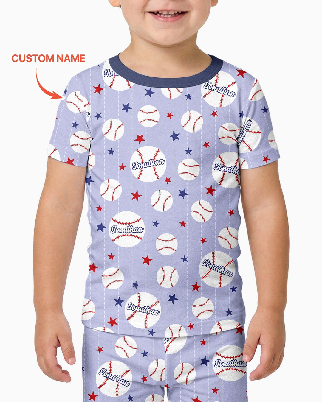 Custom Name Rookie of The Year Matching Bamboo Two Piece Short Sleeve Pajama Set