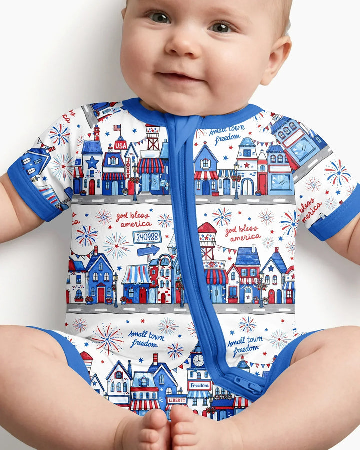 Small Town Freedom USA Bamboo Shorty Zippy