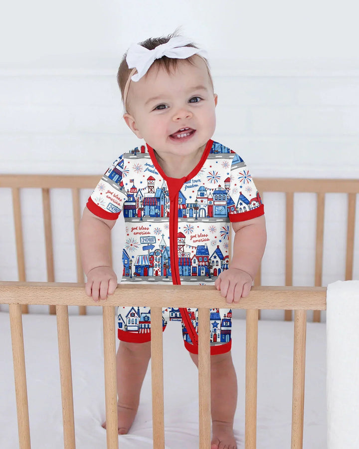 Small Town Freedom USA Bamboo Shorty Zippy