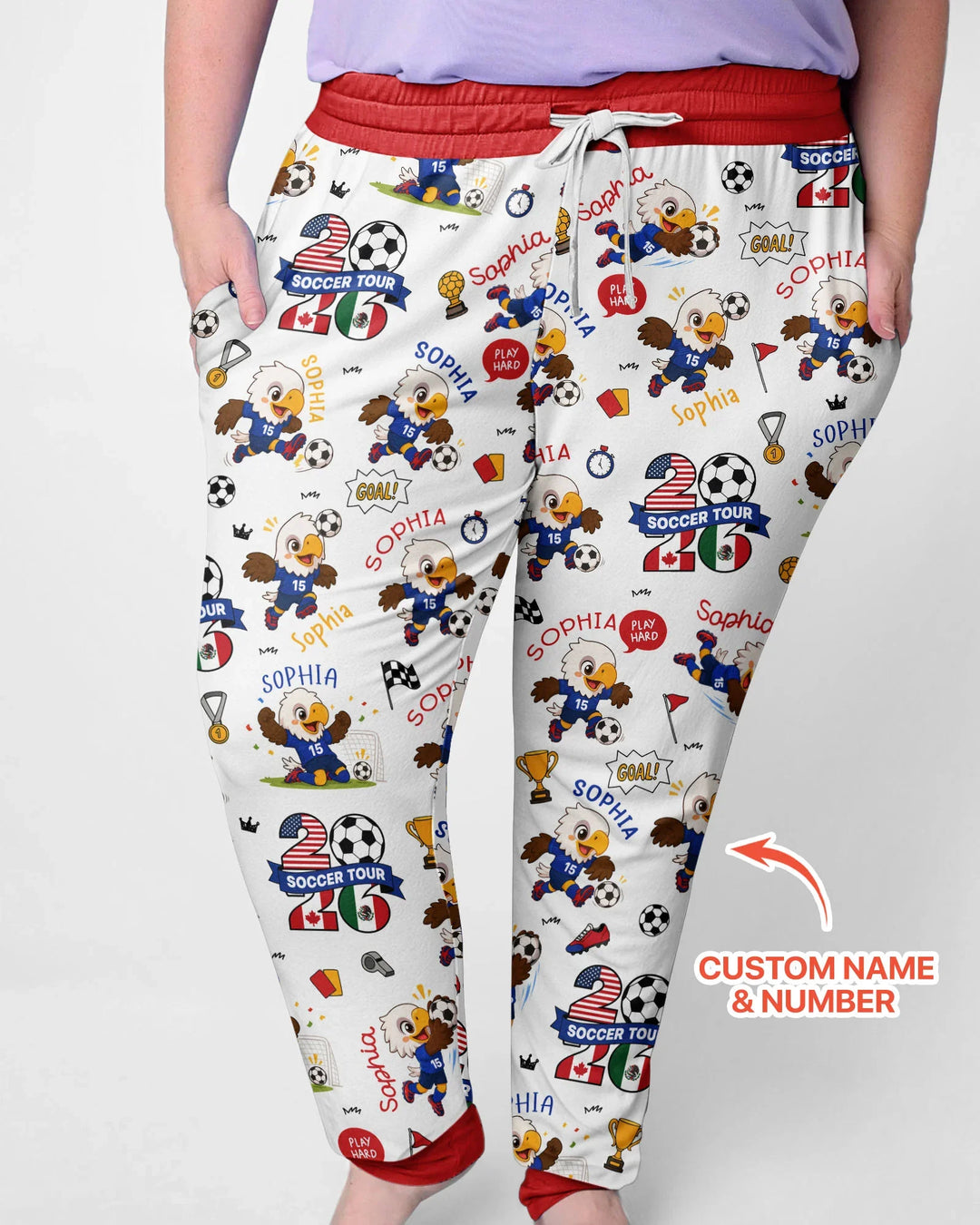 USA We Are Champions Soccer Tour 2026 Bamboo Women Pajama Set