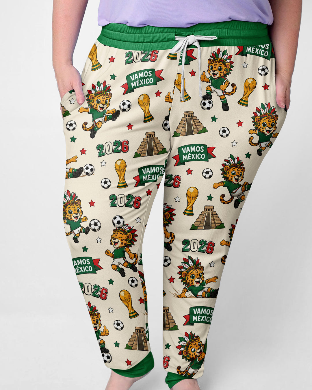 Jaguar 2026 Vamos Mexico Family Matching Bamboo Women Pajama Set