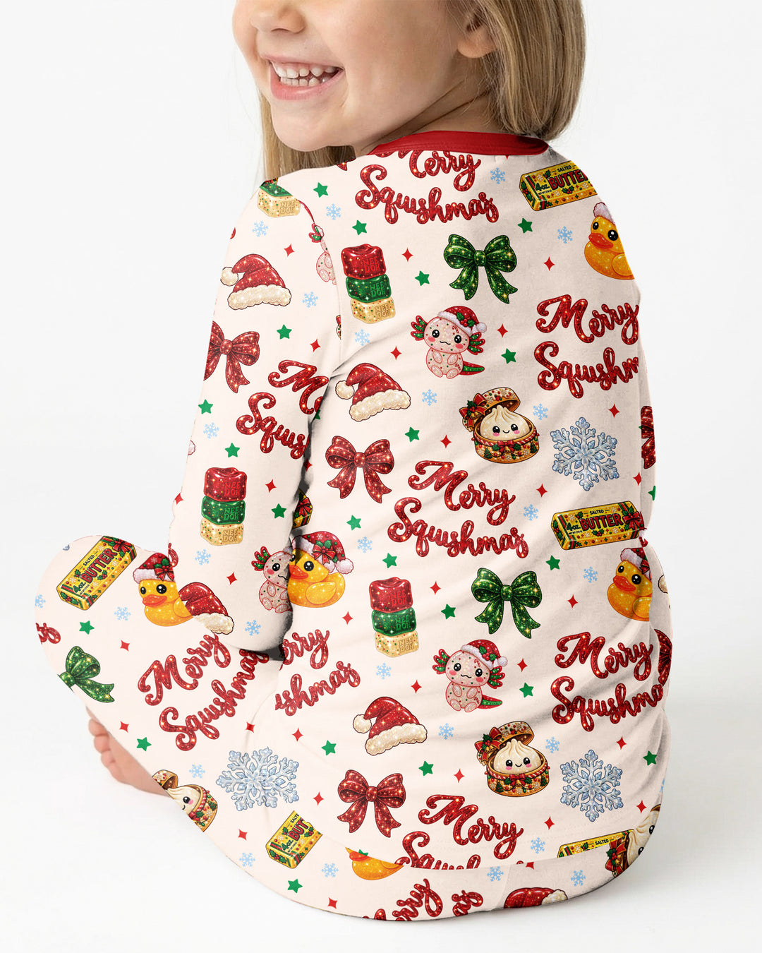 Merry Squishmas Bamboo Two Piece Long Sleeve Pajama Set