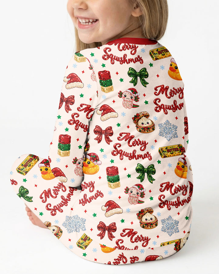 Merry Squishmas Bamboo Two Piece Long Sleeve Pajama Set