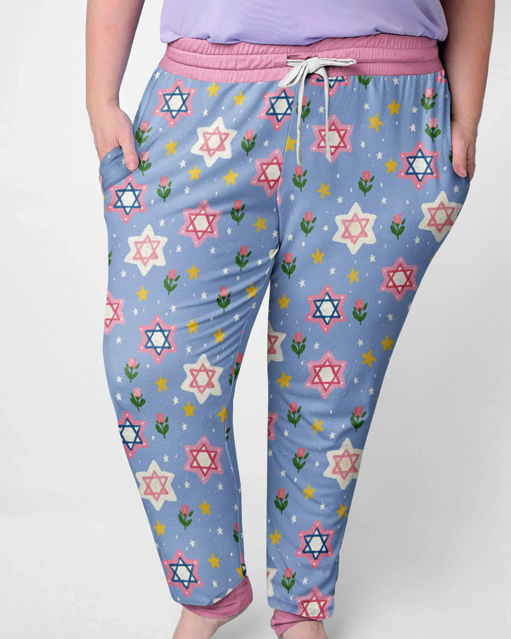 Starry Bloom Blessings Family Matching Bamboo Women Pajama Set