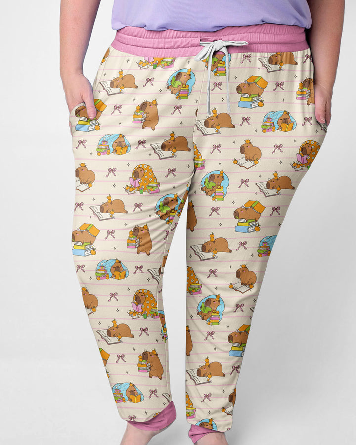 Sweet Study Capy Bamboo Women Pajama Set