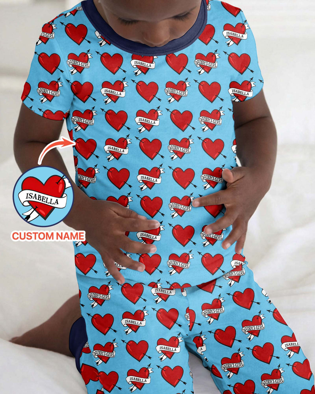 Dad's Kids Bamboo Two Piece Short Sleeve Pajama Set