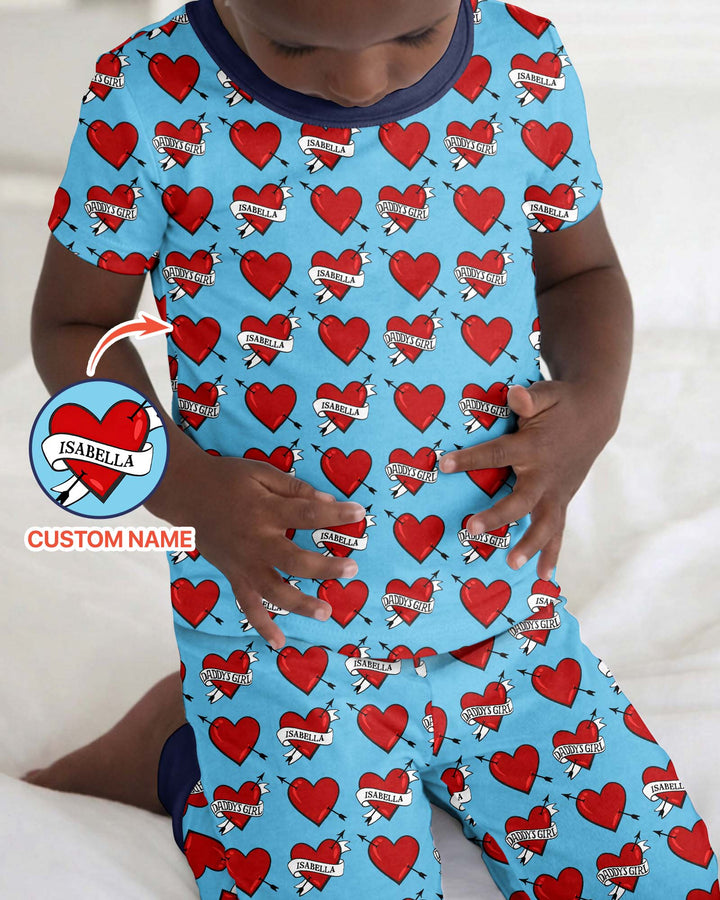 Dad's Kids Bamboo Two Piece Short Sleeve Pajama Set