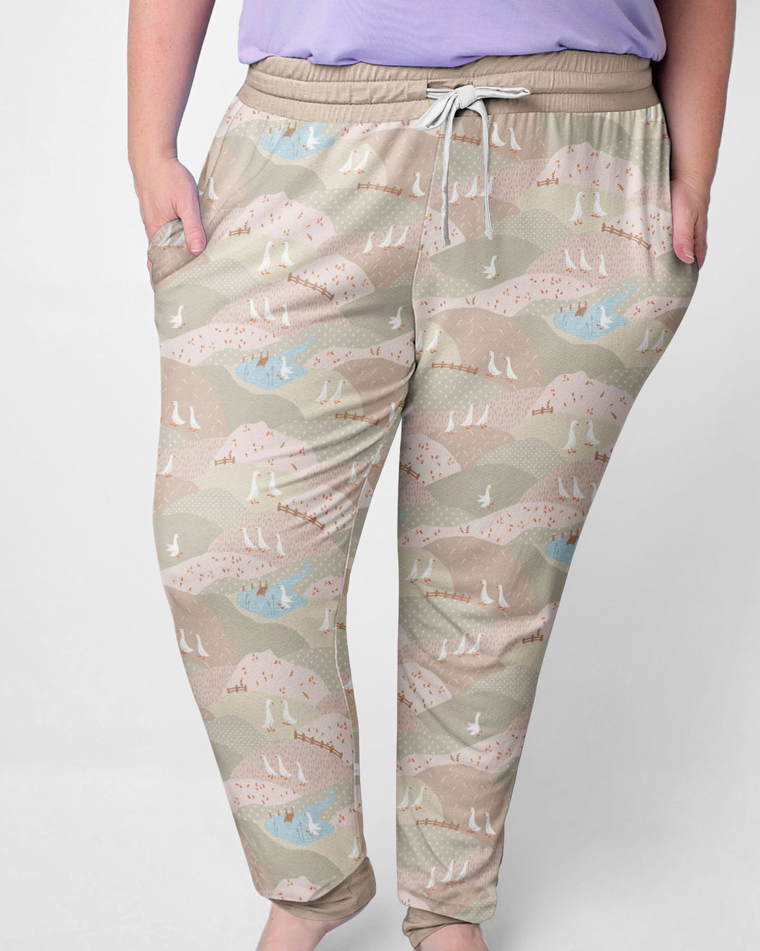 Wandering Geese Family Matching Bamboo Women Pajama Set