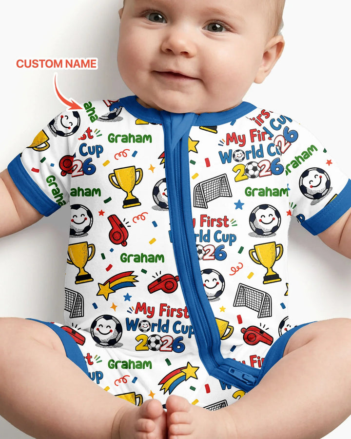 Custom Name My First Soccer Cup Bamboo Shorty Zippy