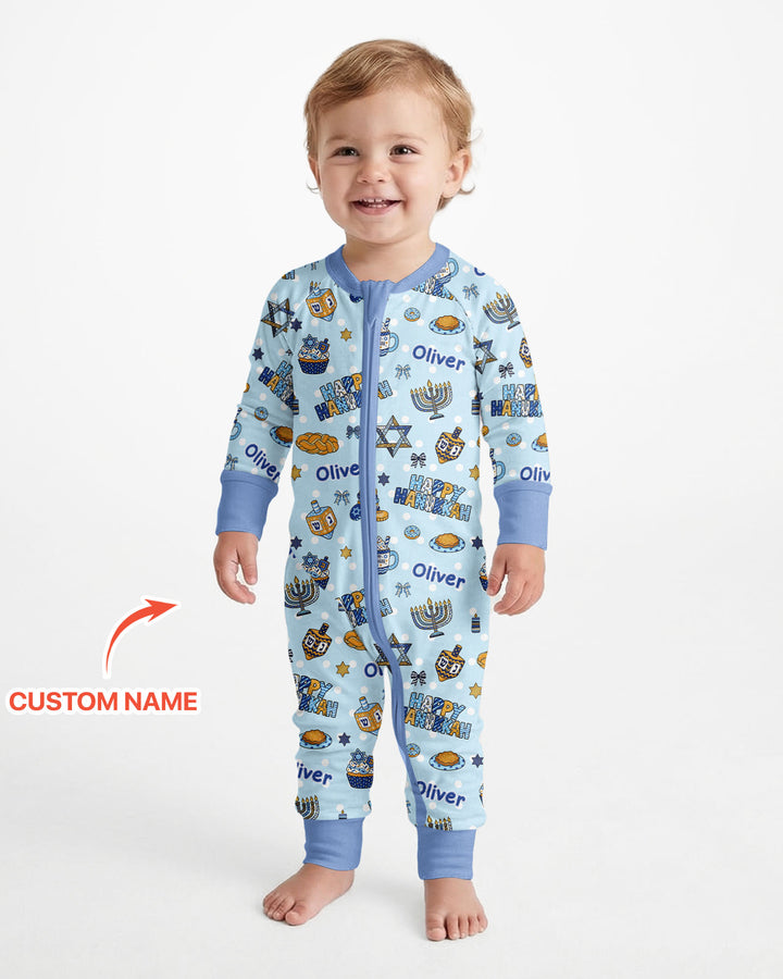 Custom Name Jewish Holiday Bamboo Convertible Zippy