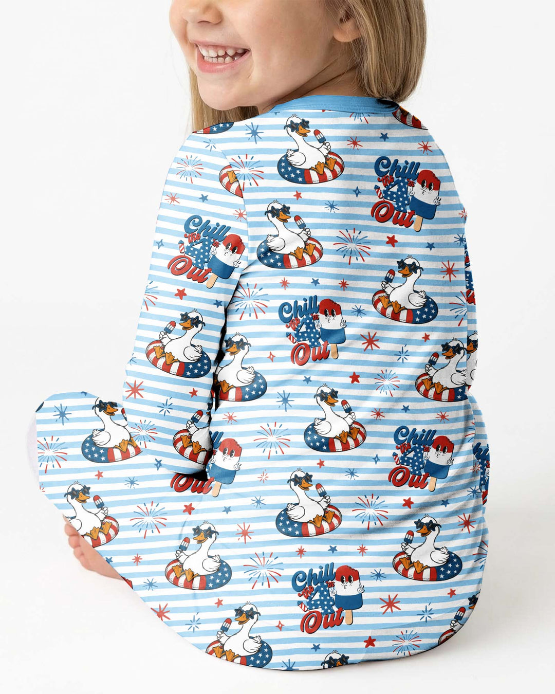 Chill the Fourth Out Bamboo Two Piece Long Sleeve Pajama Set
