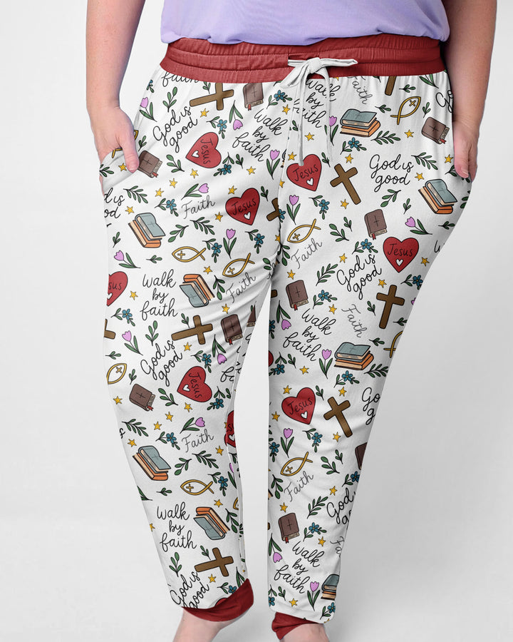 Love Jesus God Is Good Bamboo Women Pajama Set