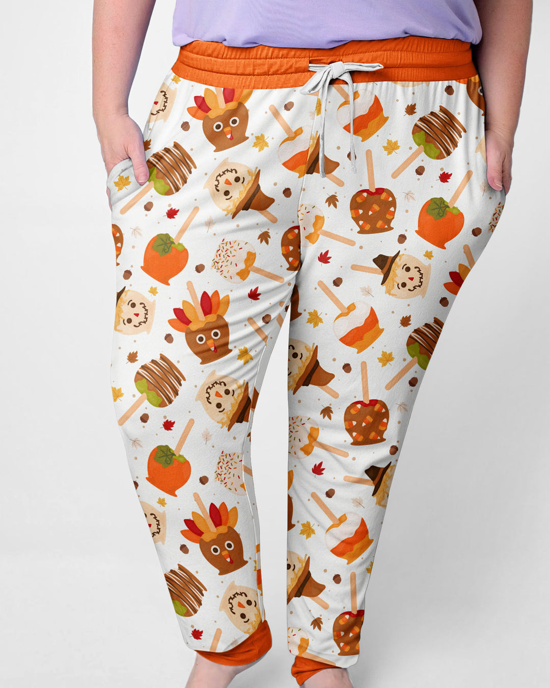 Fall Caramel Apple Family Matching Bamboo Women Pajama Set