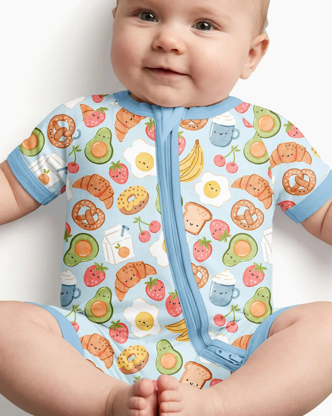 Breakfast Buddies Family Matching Bamboo Shorty Zippy