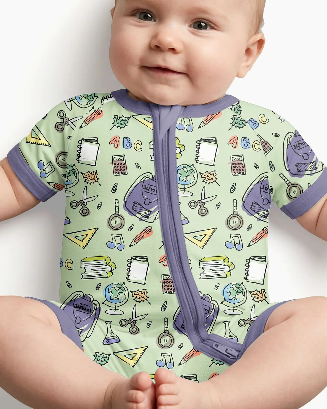 Doodle School Days Bamboo Shorty Zippy