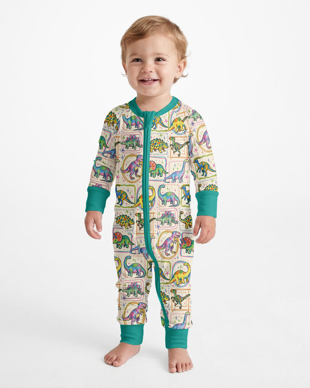Colorful Dino Sketchbook Bamboo Convertible Zippy