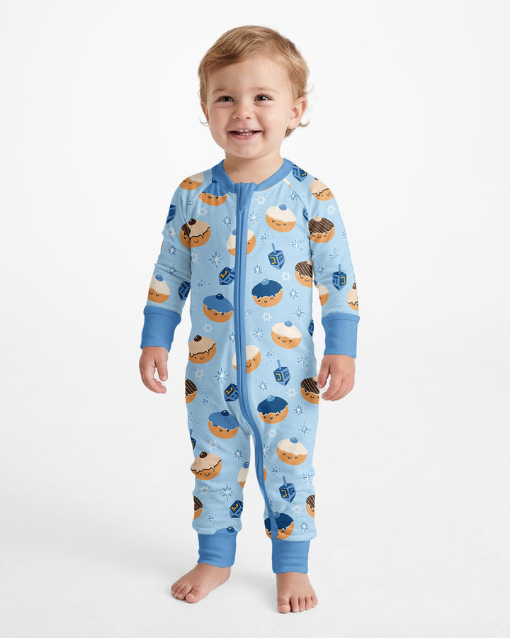 Hanukkah Donut Family Matching Bamboo Convertible Zippy