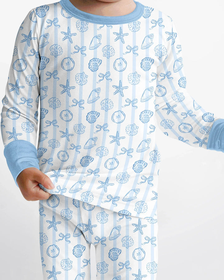 Coastal Keepsakes Family Matching Bamboo Two Piece Long Sleeve Pajama Set