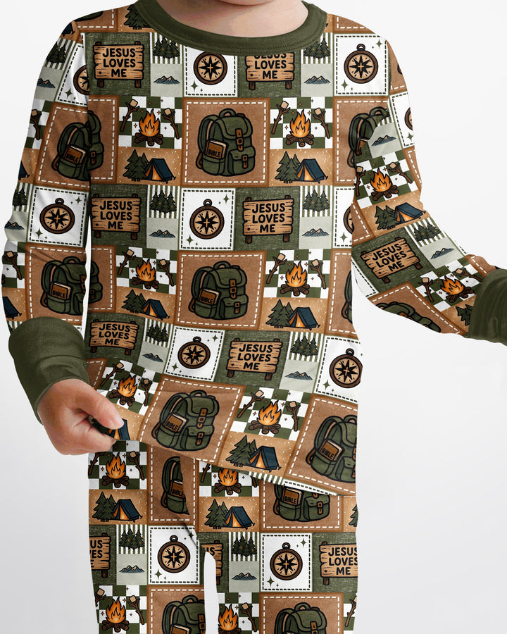 Template Bamboo Two Piece Long Sleeve Pyjamas Set