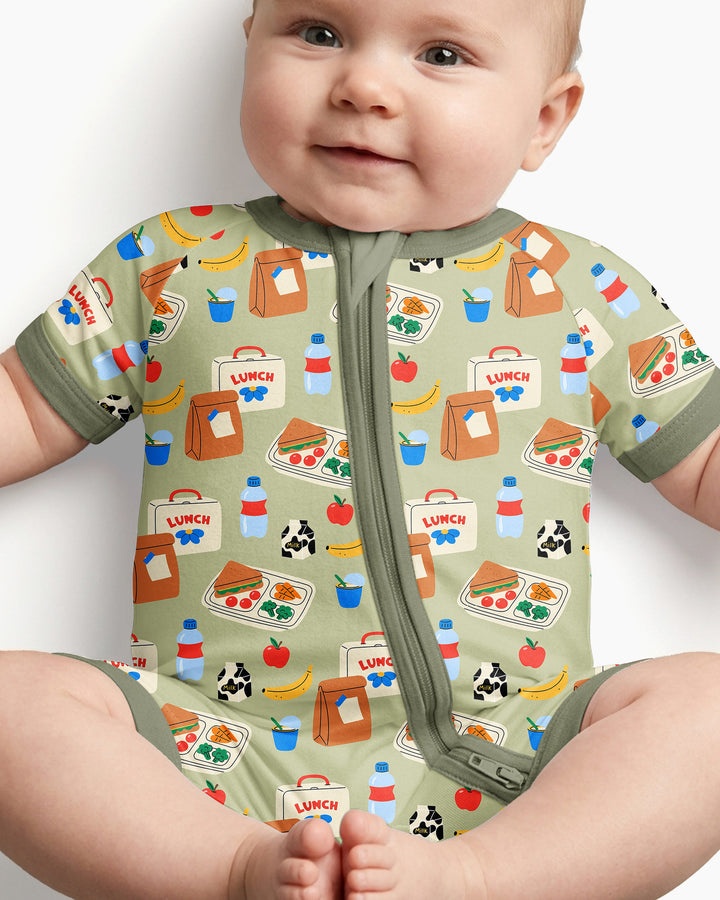 Happy School Lunch Bamboo Shorty Zippy