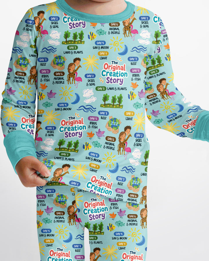 Template Bamboo Two Piece Long Sleeve Pyjamas Set