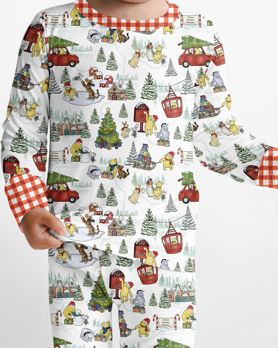 Holiday Village Friends Bamboo Two Piece Long Sleeve Pajama Set