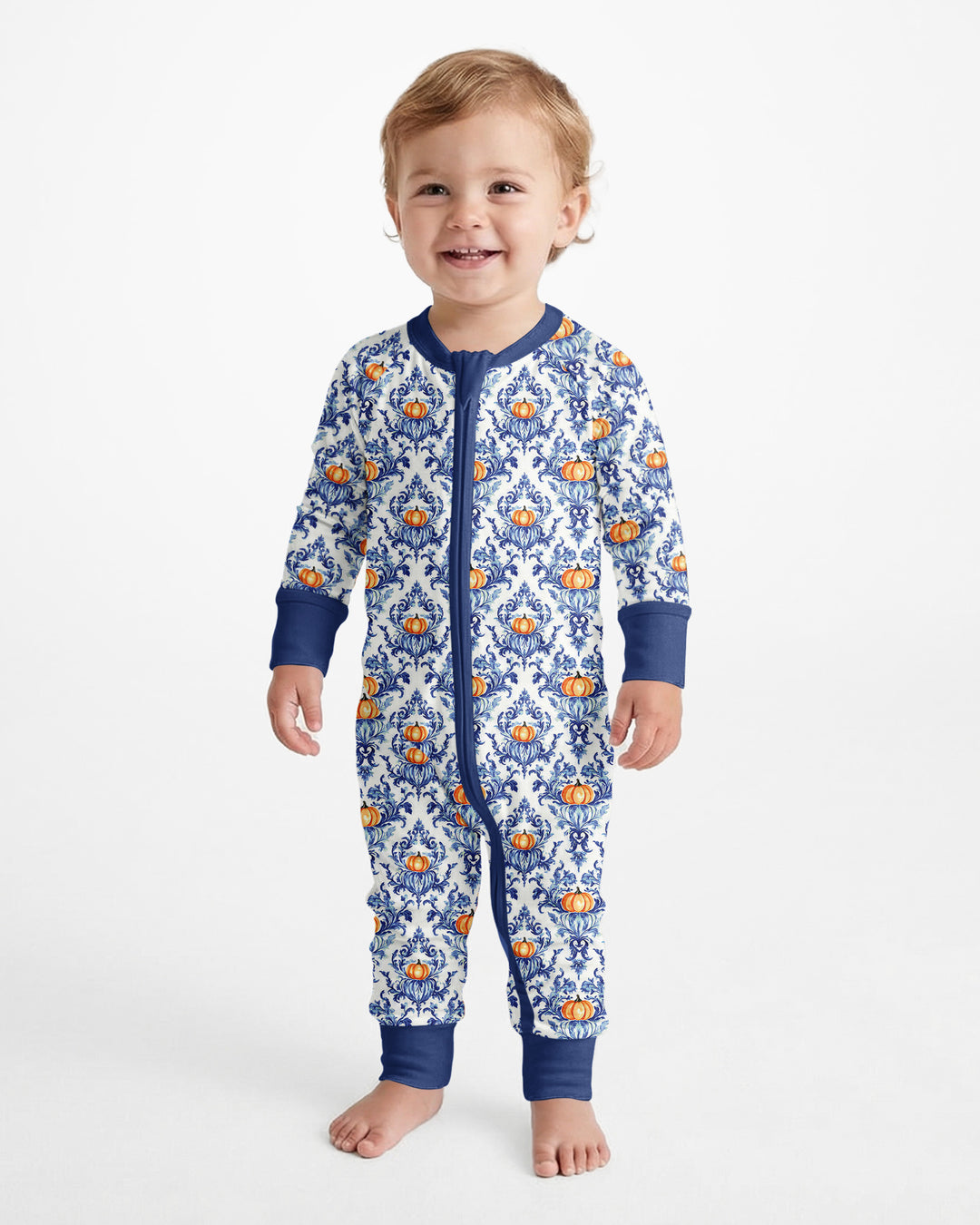 Pumpkin Toile Family Matching Bamboo Convertible Zippy