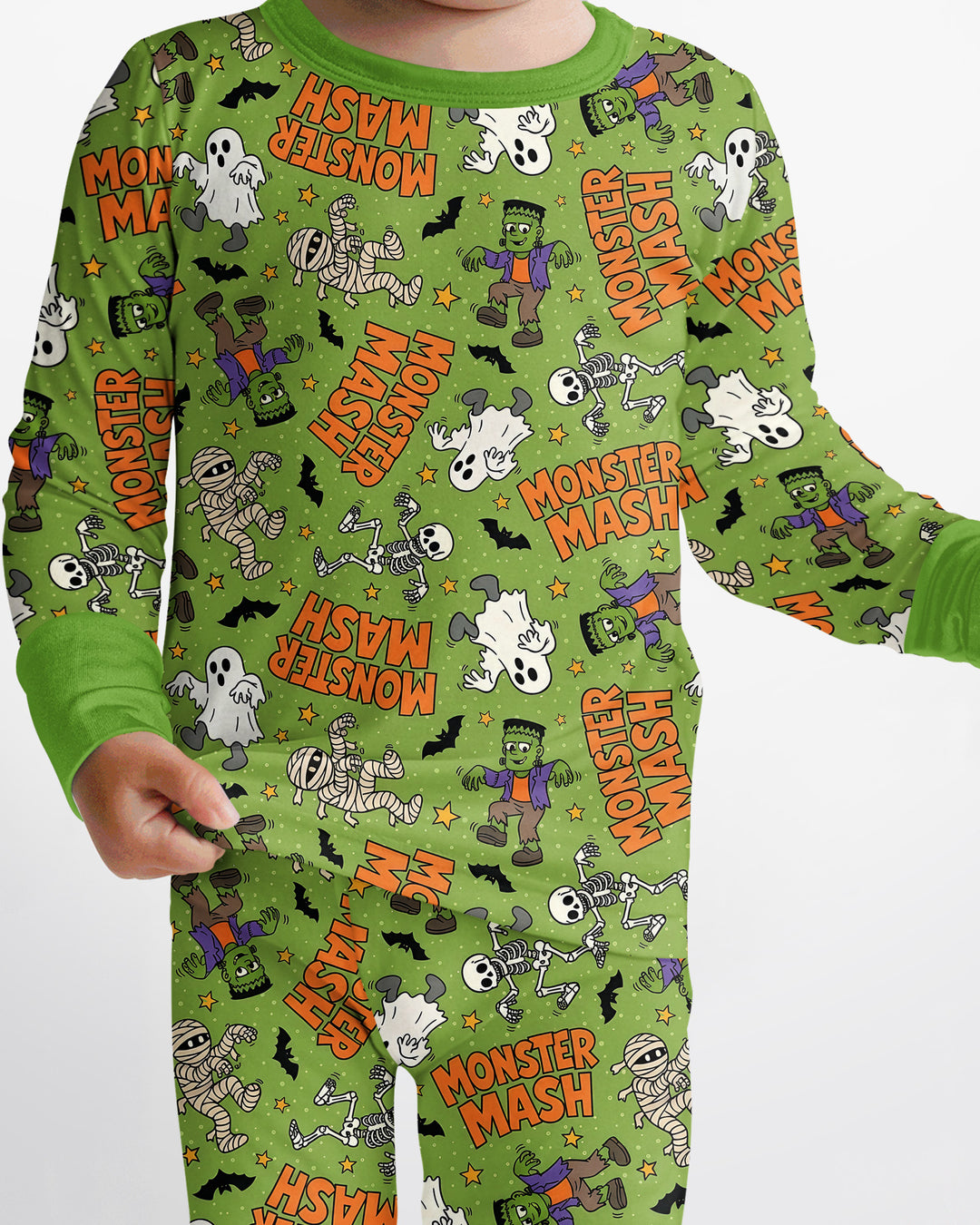 Monster Mash Halloween Bamboo Two Piece Long Sleeve Pajama Set