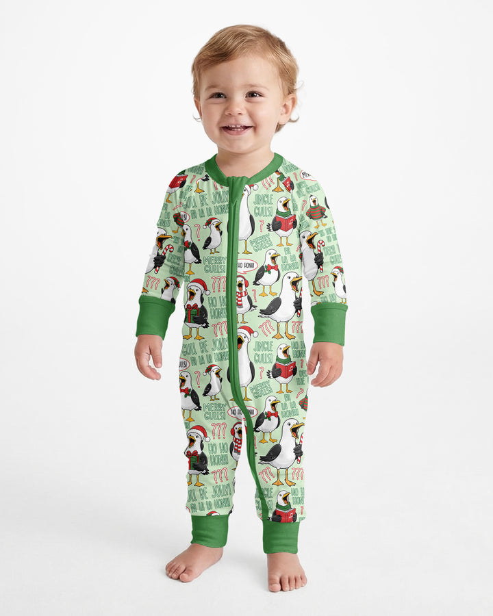 Funny Christmas Seagull Bamboo Convertible Zippy