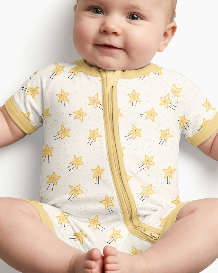Happy Little Stars Family Matching Bamboo Shorty Zippy