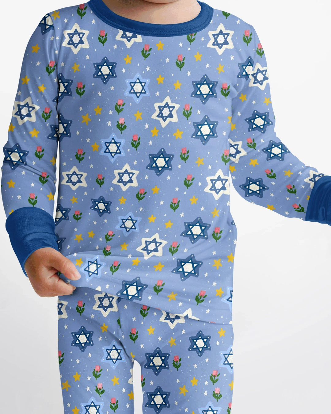 Starry Bloom Blessings Family Matching Bamboo Two Piece Long Sleeve Pajama Set