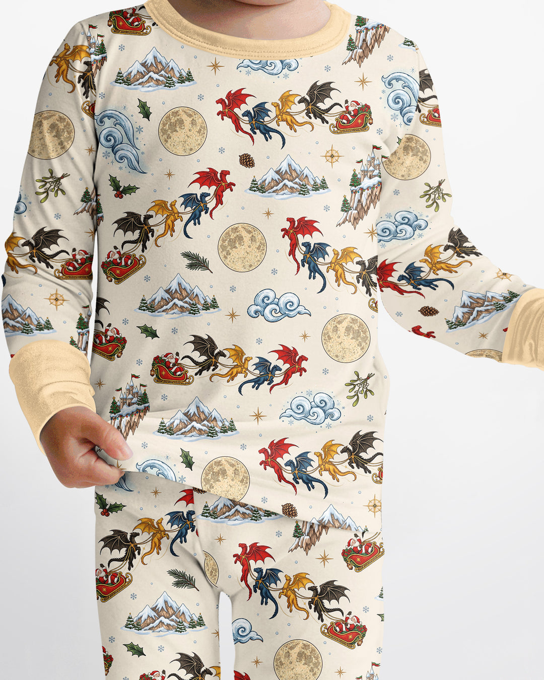 Fourth Wing Christmas Bamboo Two Piece Long Sleeve Pajama Set