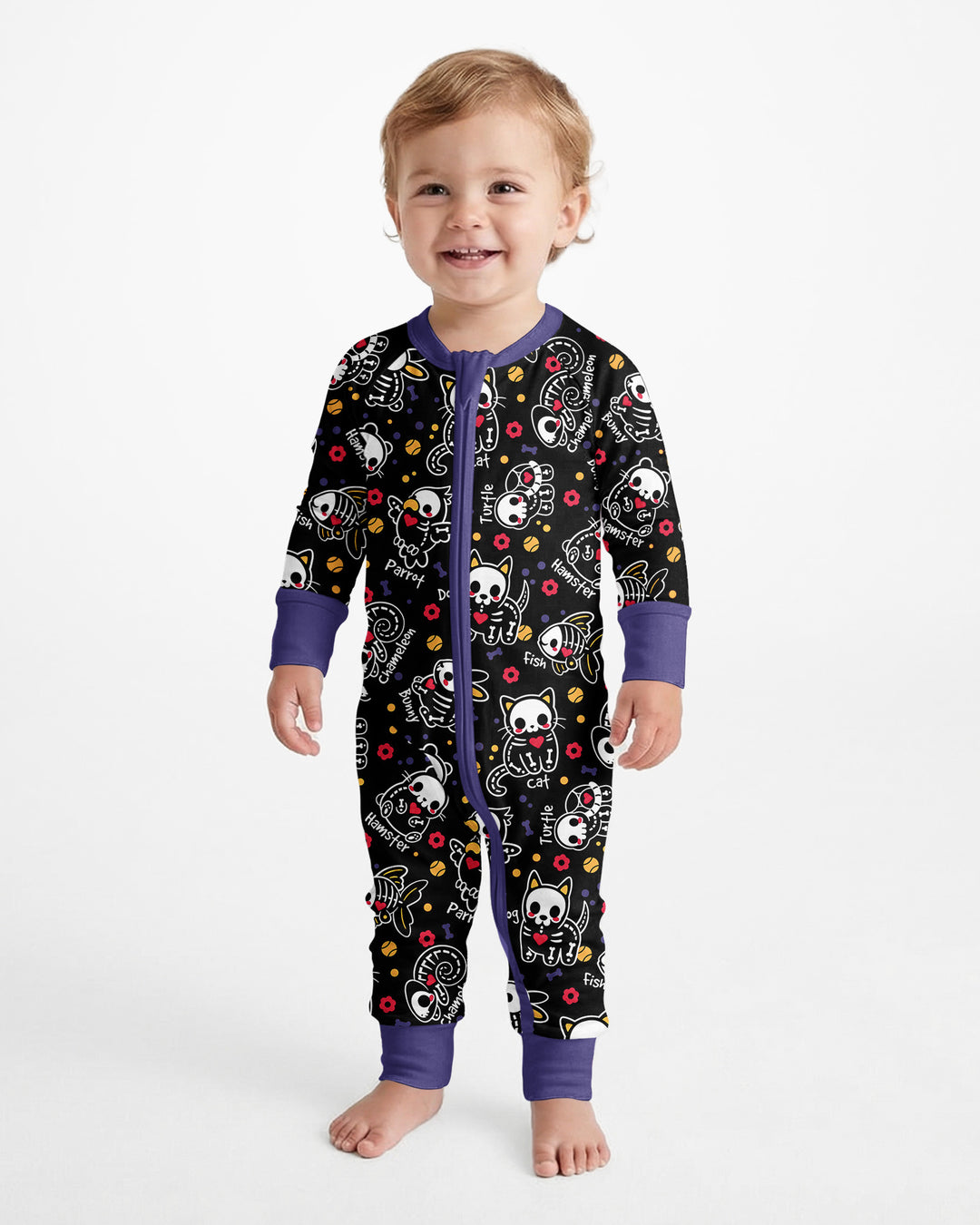 Kawaii Skeleton Pets Bamboo Convertible Zippy