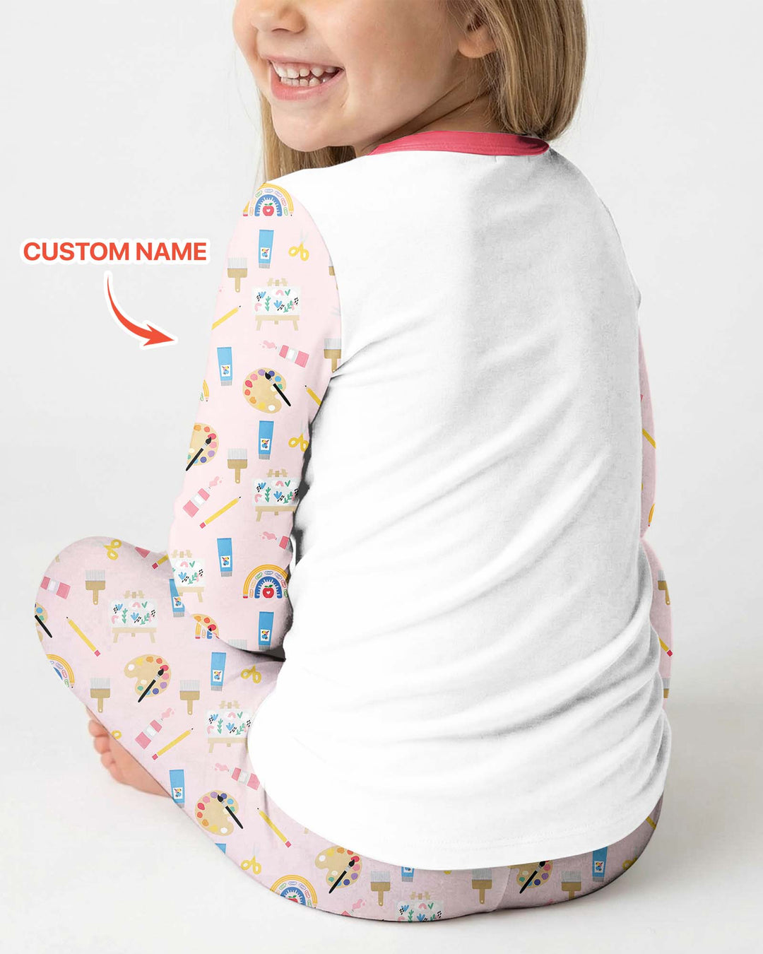 Custom Name When I Wake Up I Will Be Starting School Bamboo Two Piece Long Sleeve Pajama Set