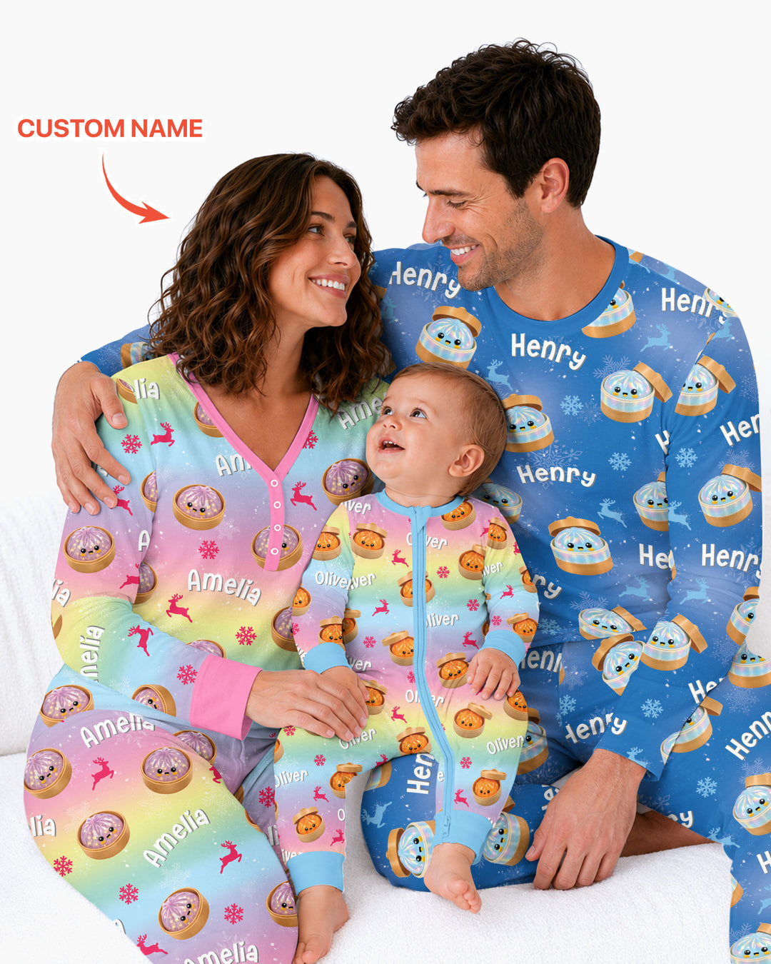 Christmas Cutie Dumpling Bamboo Women Pajama Set