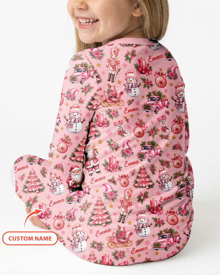 Christmas Tree Pinky Bamboo Two Piece Long Sleeve Pajama Set