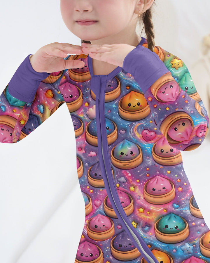 Kawaii Glitter Dumpling Bamboo Convertible Zippy