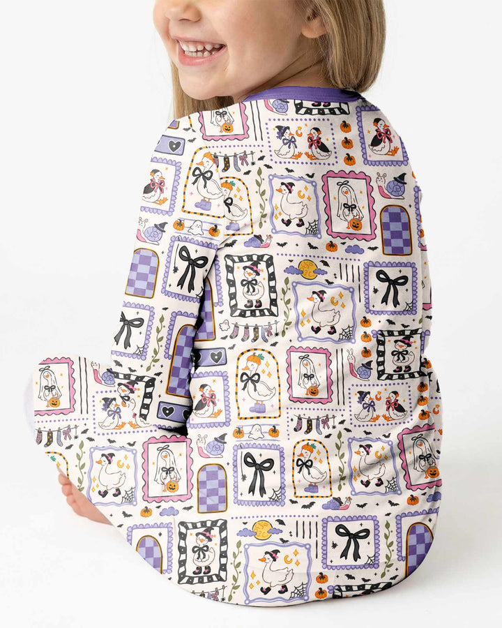 Just a Goose Halloween Bamboo Two Piece Long Sleeve Pajama Set