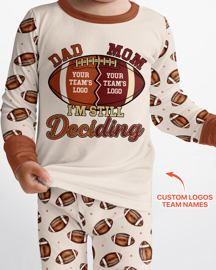 I'm Still Deciding House Divided - Upload Two Team Logo Bamboo Two Piece Long Sleeve Pajama Set