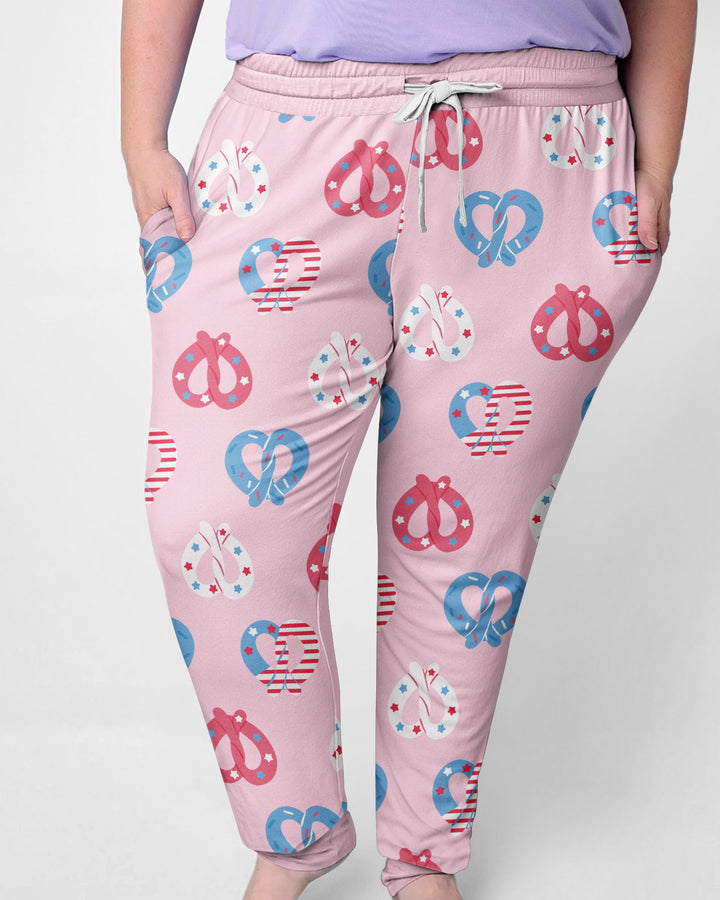 4th of July Pretzel  Bamboo Women Pajama Set