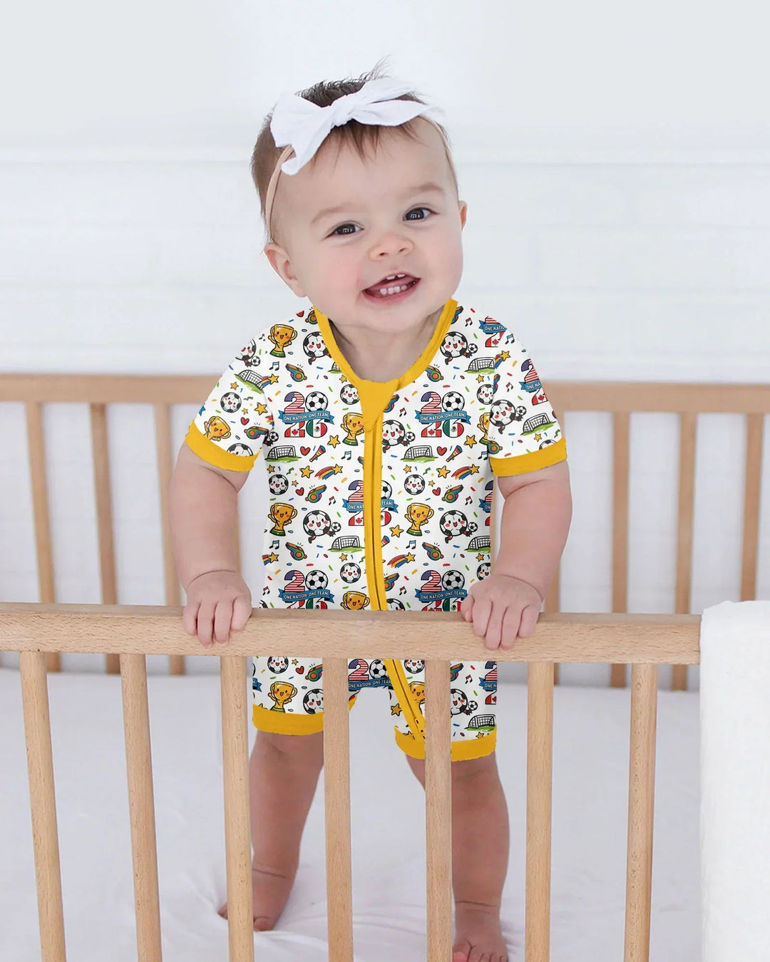 Soccer Fever 2026 Family Matching Bamboo Shorty Zippy