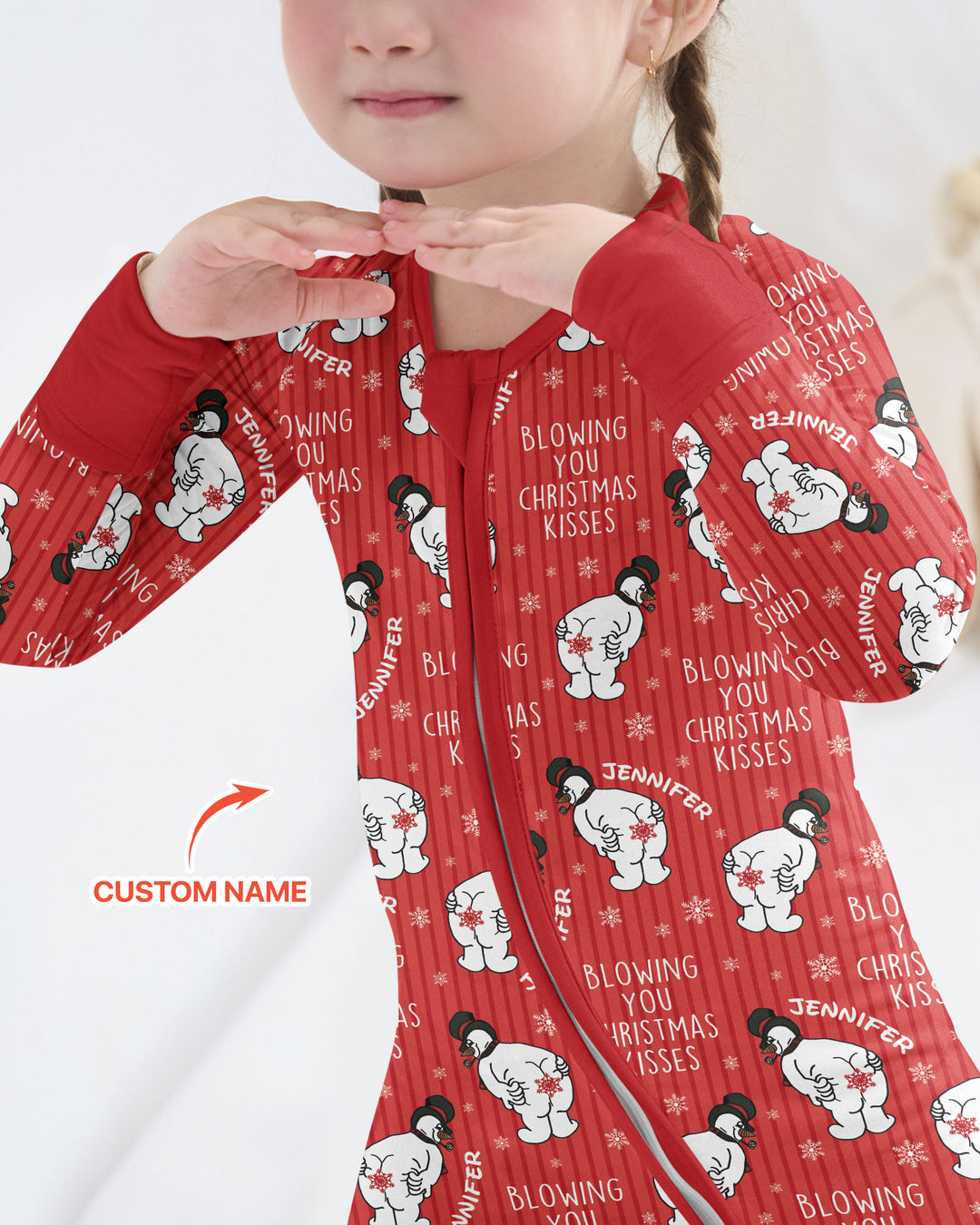 Blowing You Christmas Kisses Bamboo Convertible Zippy