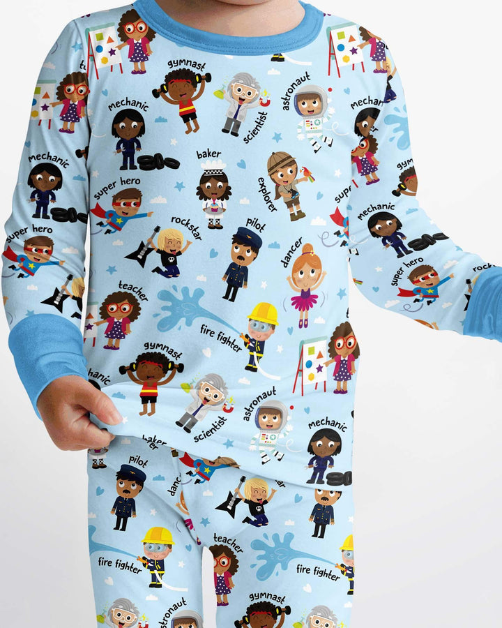 When I Grow Up Bamboo Two Piece Long Sleeve Pajama Set