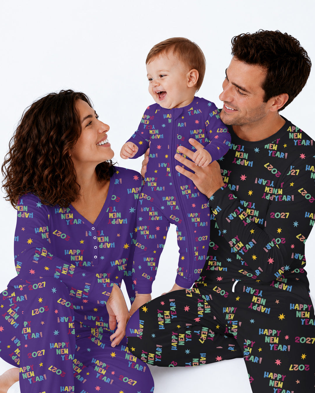 Retro Happy New Year 2027 Bamboo Men's Pajama Set
