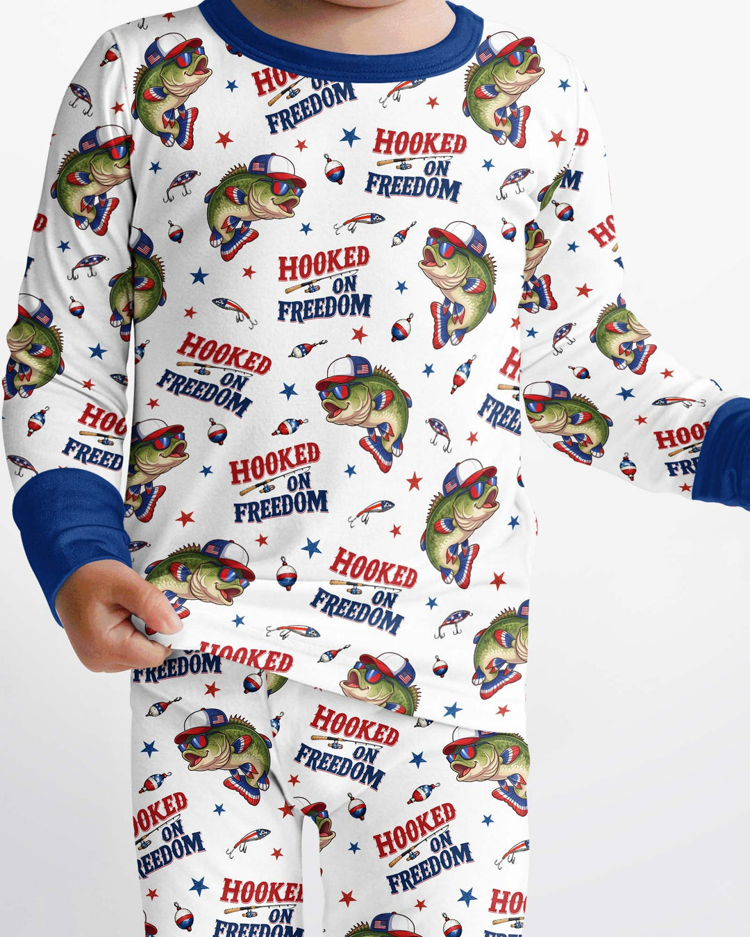 Hooked On Freedom Bamboo Two Piece Long Sleeve Pajama Set